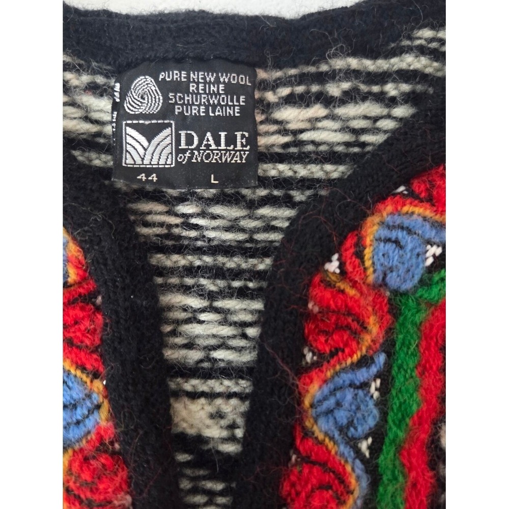 Dale of Norway Womens L Norwegian Wool Sweater Fair Isle Nordic Setesdal  EU44 - Picture 3 of 9